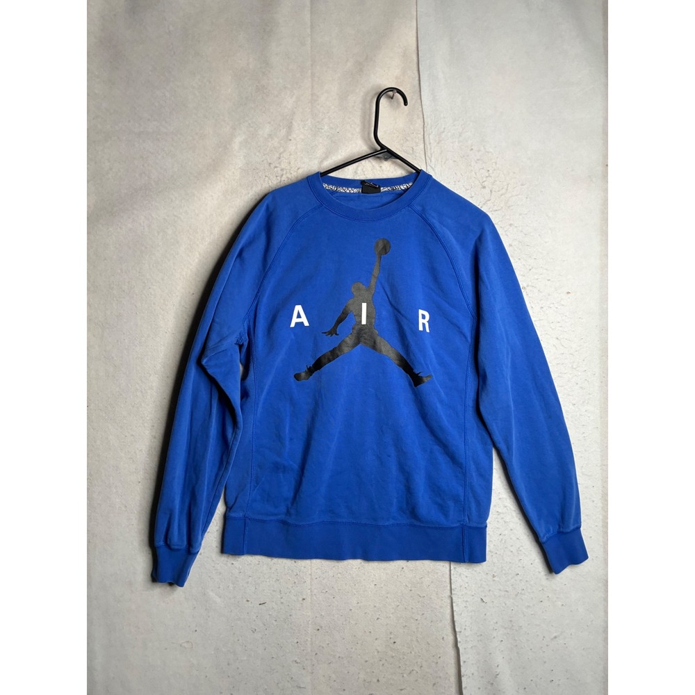 Jordan Brand Mens Jumpman Air Crewneck Sweatshirt Blue Large 56323-05553